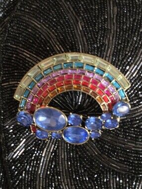Crystal Rainbow Multi Color Brooche.